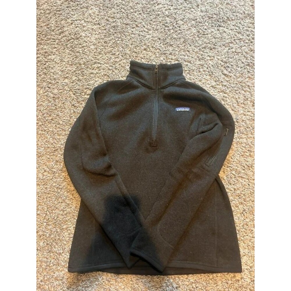 Patagonia Women's Better Sweater 1/4-Zip Fleece Pullover - Black, Size Small